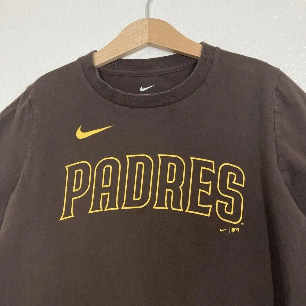 San Diego Padres Shirt Youth Medium Brown MLB Baseball Manny Machado 13 Nike Tee - Picture 3 of 9